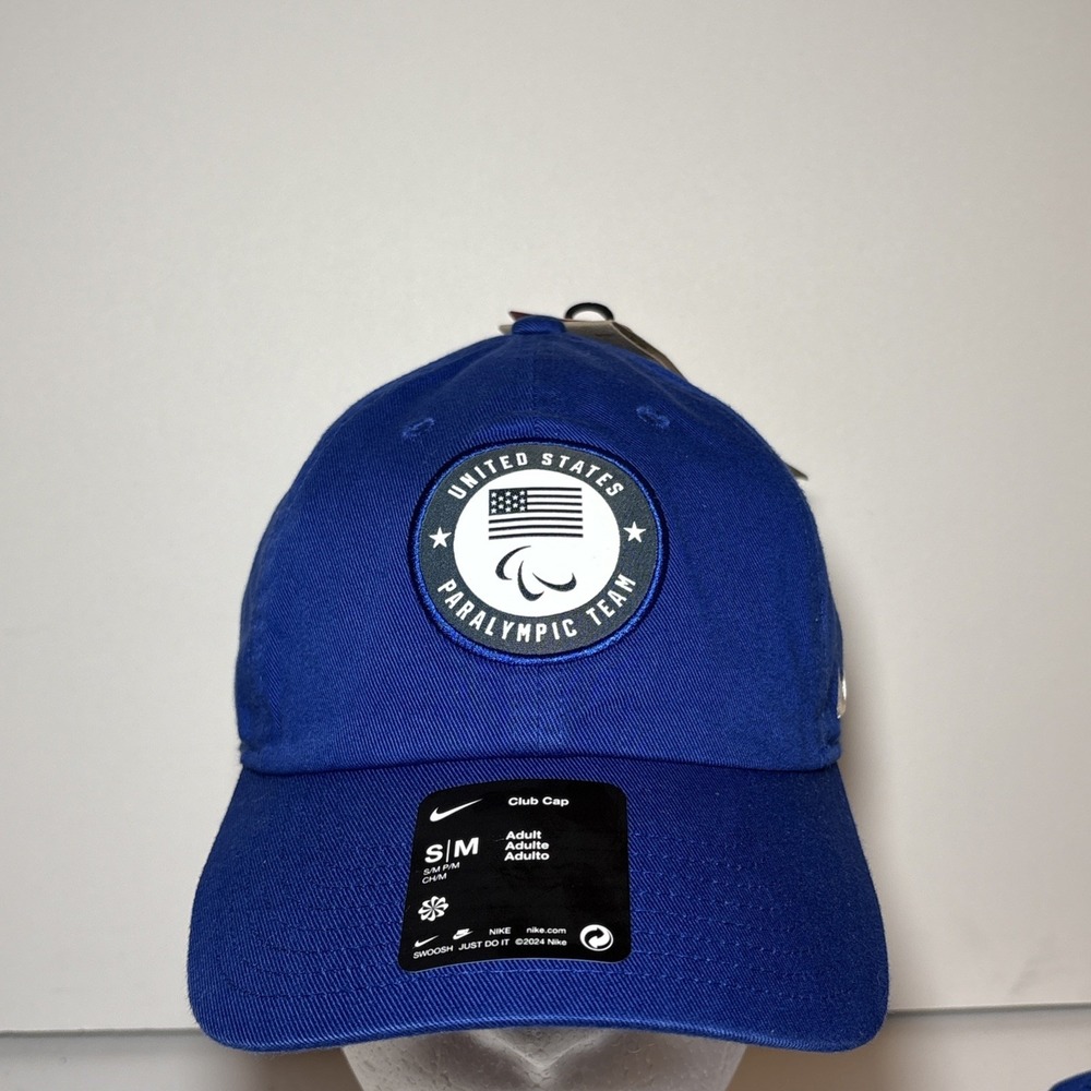 Nike Club Cap United States Paralympic Team Blue Olympic Strap Back Hat S/M